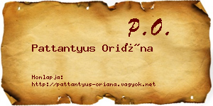 Pattantyus Oriána névjegykártya